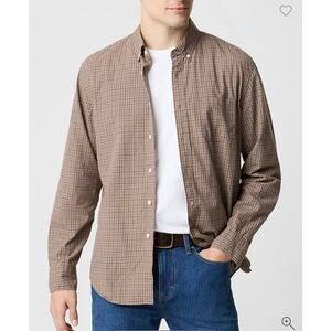 J. Crew Classic flex casual shirt in Mocha Swirl Multi NWT size Large